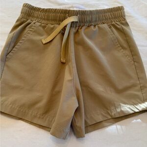 Casual Tan Drawstring Shorts